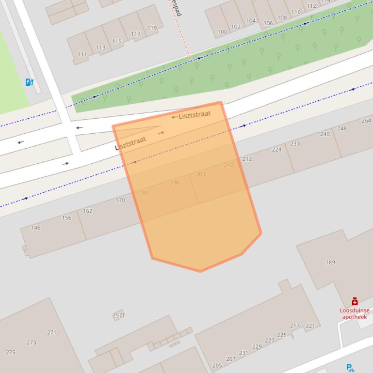 Kaart van postcodegebied 2551TK.