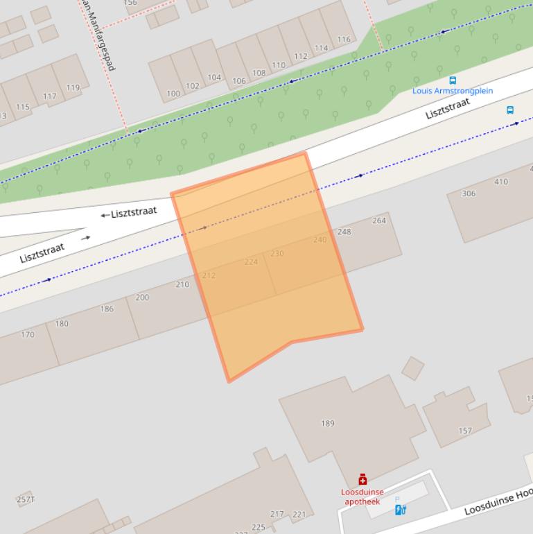 Kaart van postcodegebied 2551TL.