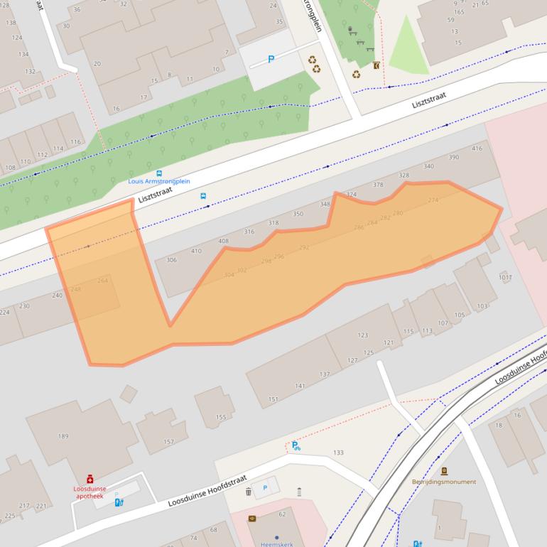 Kaart van postcodegebied 2551TM.