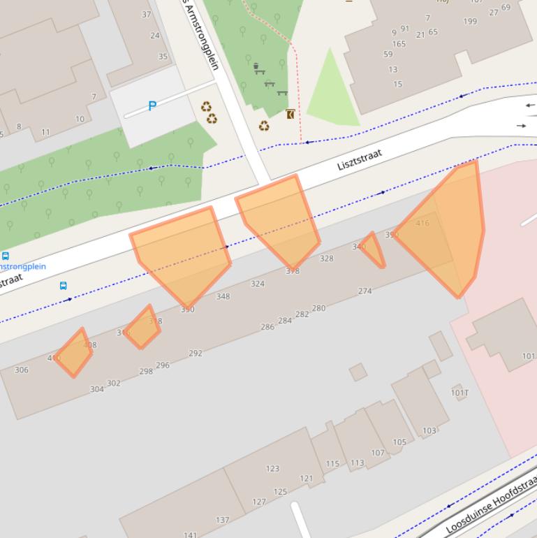 Kaart van postcodegebied 2551TS.