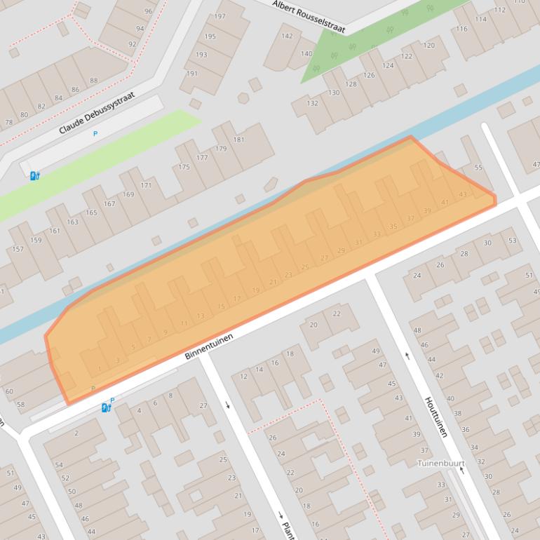 Kaart van postcodegebied 2551VA.