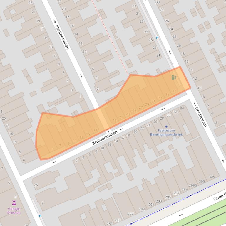 Kaart van postcodegebied 2551VR.