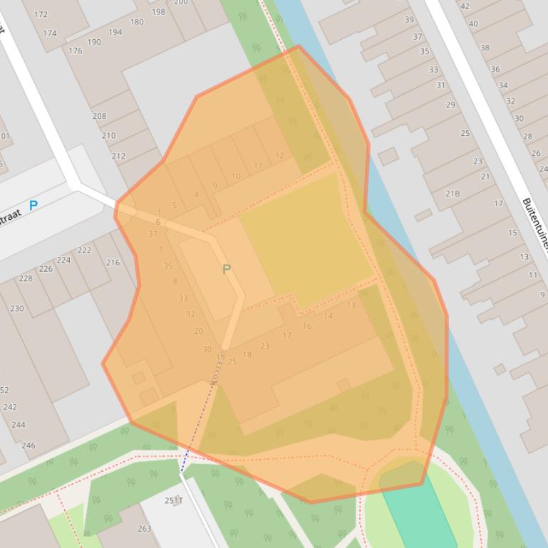 Kaart van postcodegebied 2551XC.