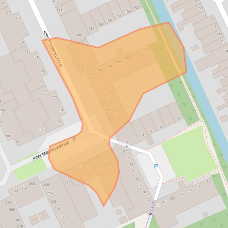 Kaart van postcodegebied 2551XG.