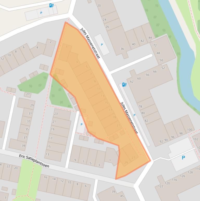 Kaart van postcodegebied 2551XJ.