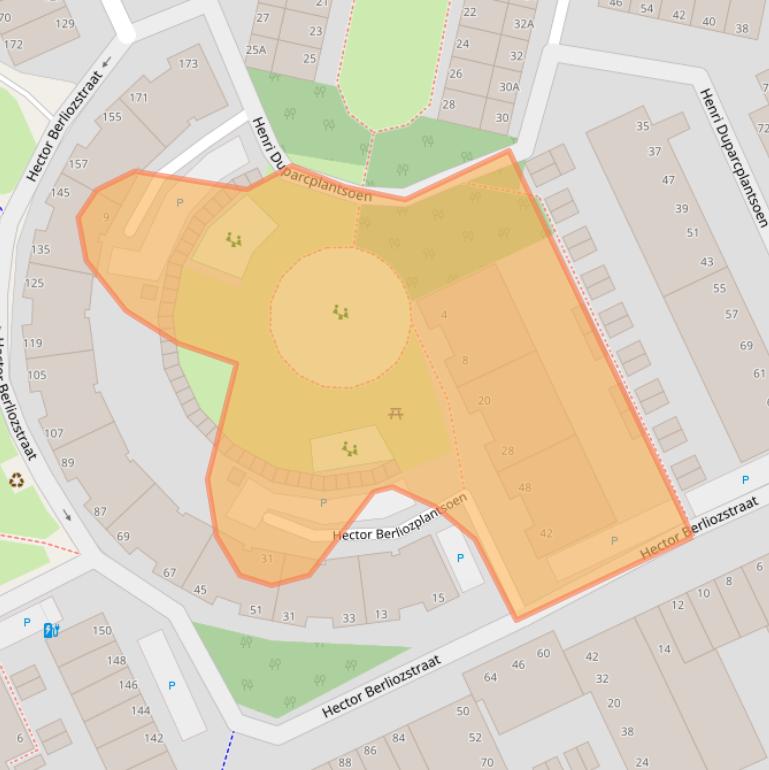 Kaart van postcodegebied 2551XS.