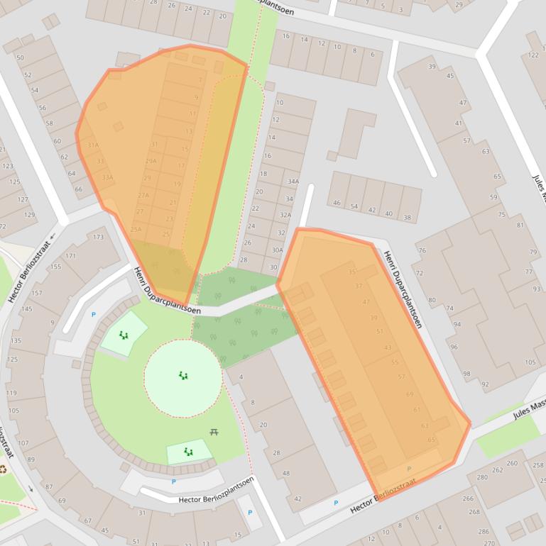 Kaart van postcodegebied 2551XT.