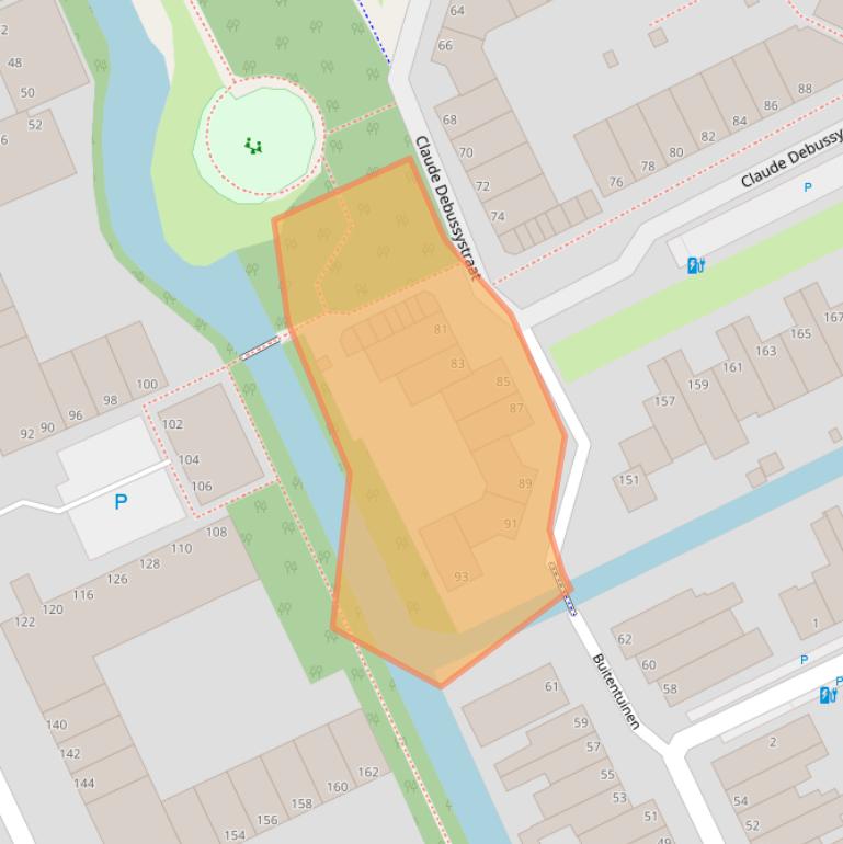 Kaart van postcodegebied 2551ZT.