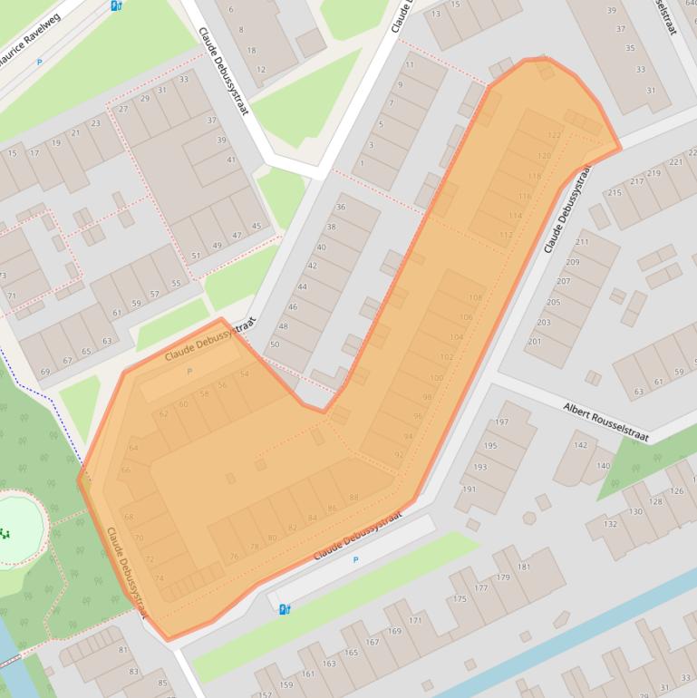 Kaart van postcodegebied 2551ZX.
