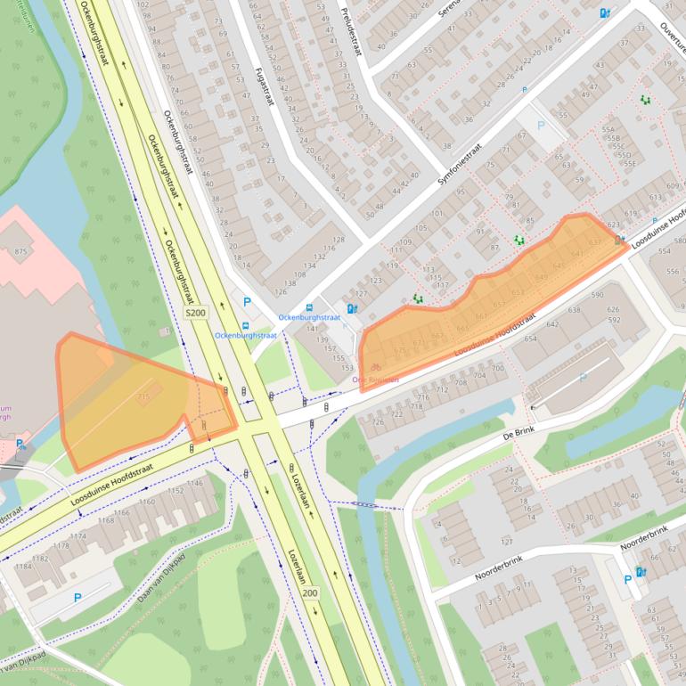 Kaart van postcodegebied 2552AG.