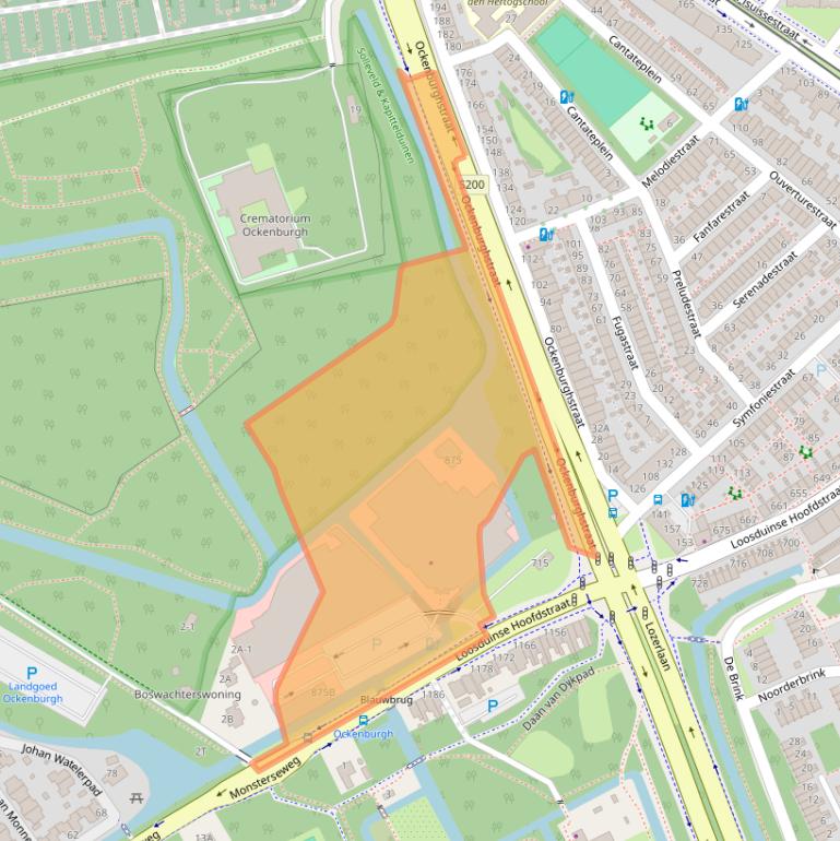 Kaart van postcodegebied 2552AH.