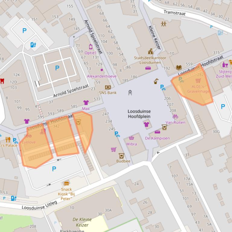 Kaart van postcodegebied 2552AN.