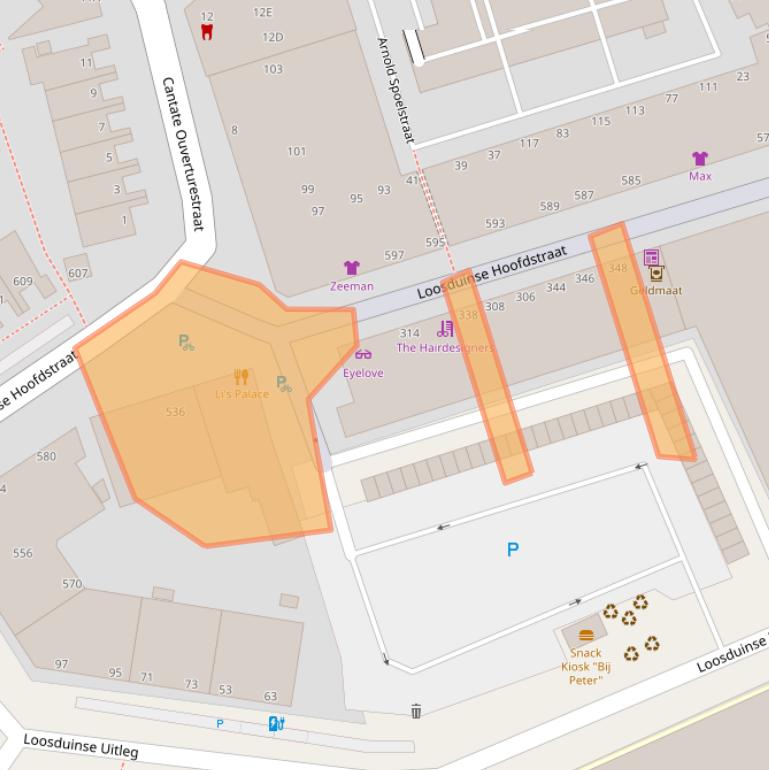 Kaart van postcodegebied 2552AP.