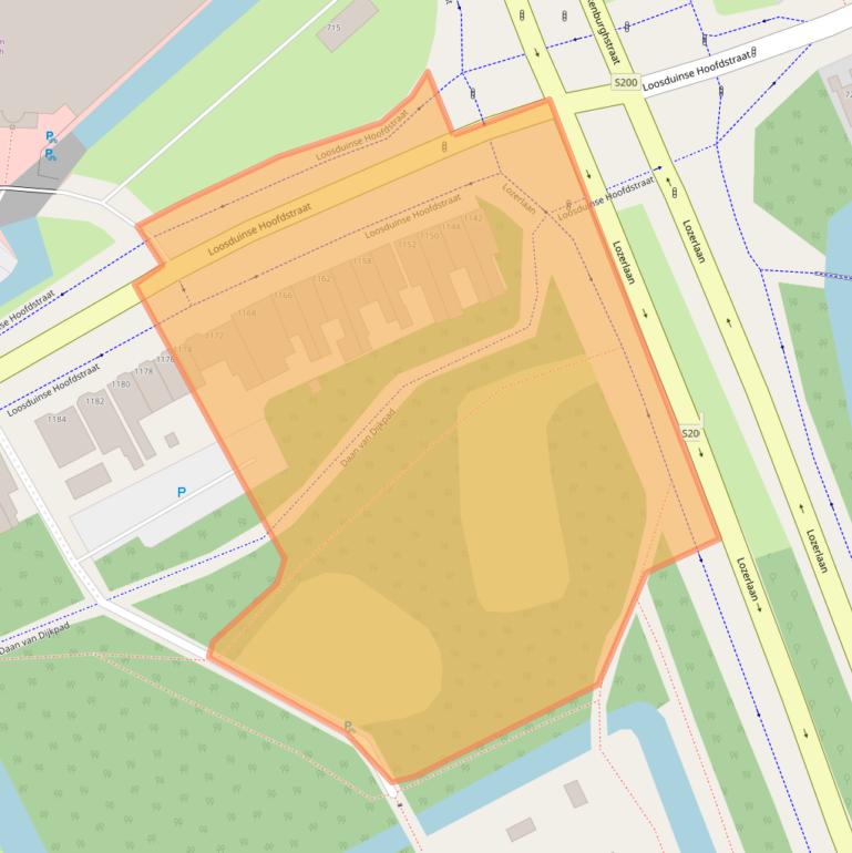 Kaart van postcodegebied 2552AT.