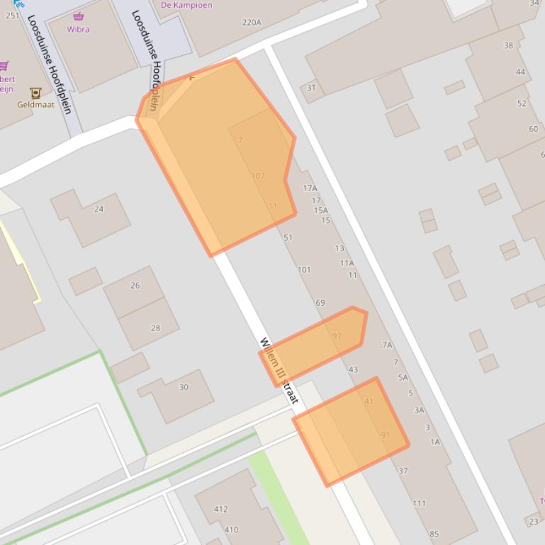 Kaart van postcodegebied 2552BM.