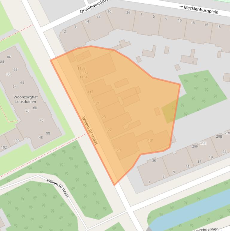 Kaart van postcodegebied 2552BN.