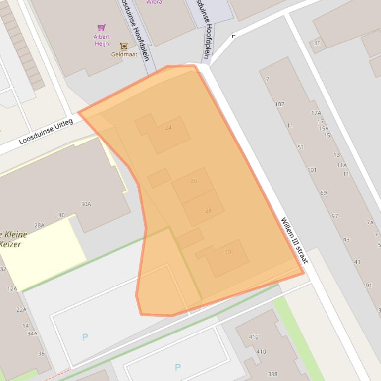 Kaart van postcodegebied 2552BP.