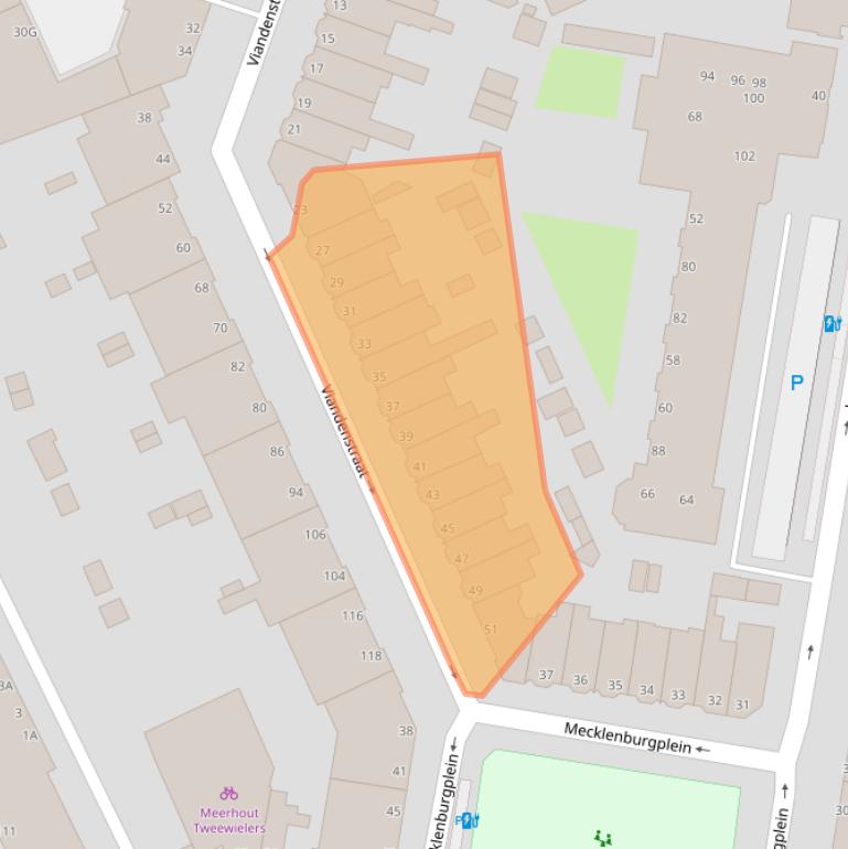 Kaart van postcodegebied 2552CB.