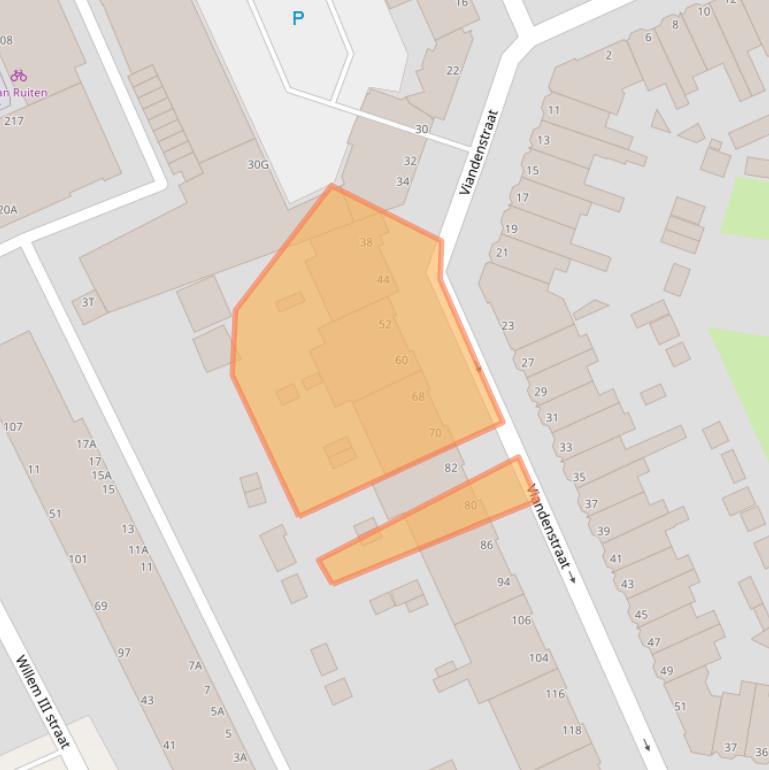 Kaart van postcodegebied 2552CD.