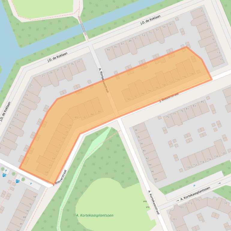 Kaart van postcodegebied 2552DM.