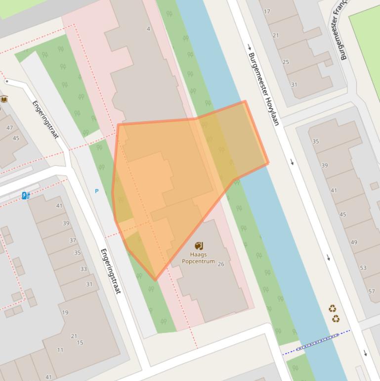 Kaart van postcodegebied 2552DP.