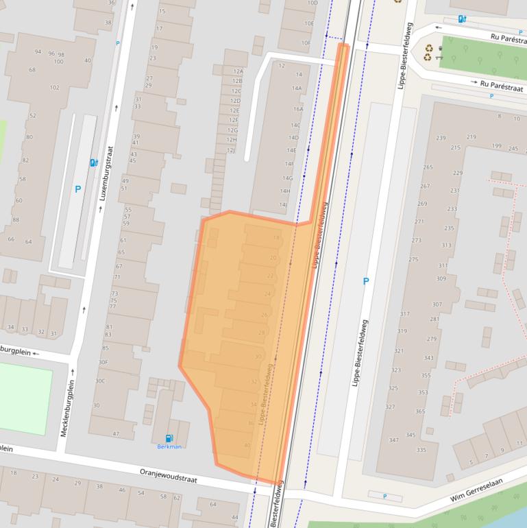 Kaart van postcodegebied 2552EC.