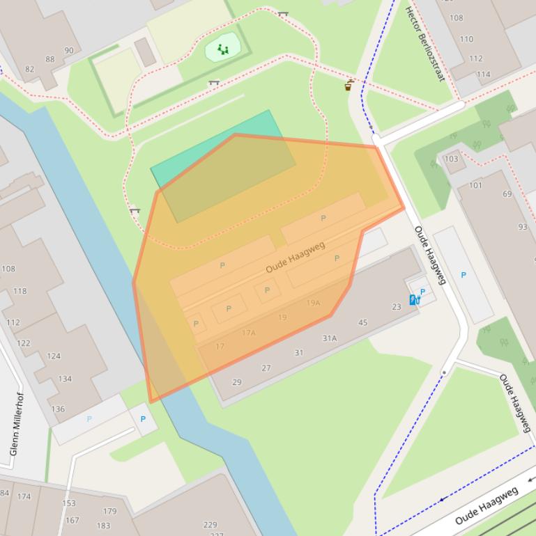 Kaart van postcodegebied 2552EH.