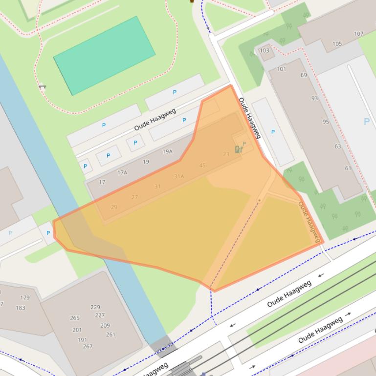 Kaart van postcodegebied 2552EJ.