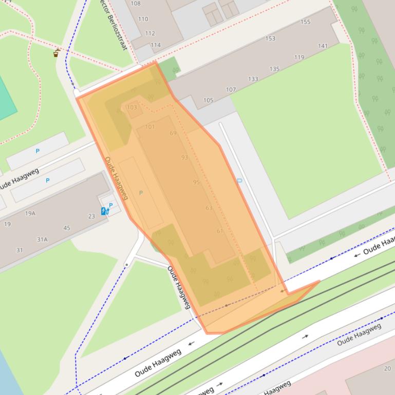 Kaart van postcodegebied 2552EK.