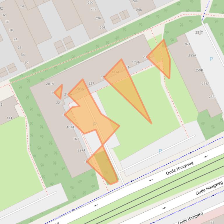 Kaart van postcodegebied 2552EV.