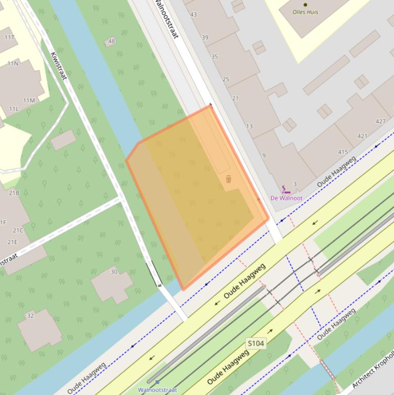 Kaart van postcodegebied 2552GB.