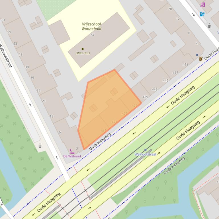 Kaart van postcodegebied 2552GC.