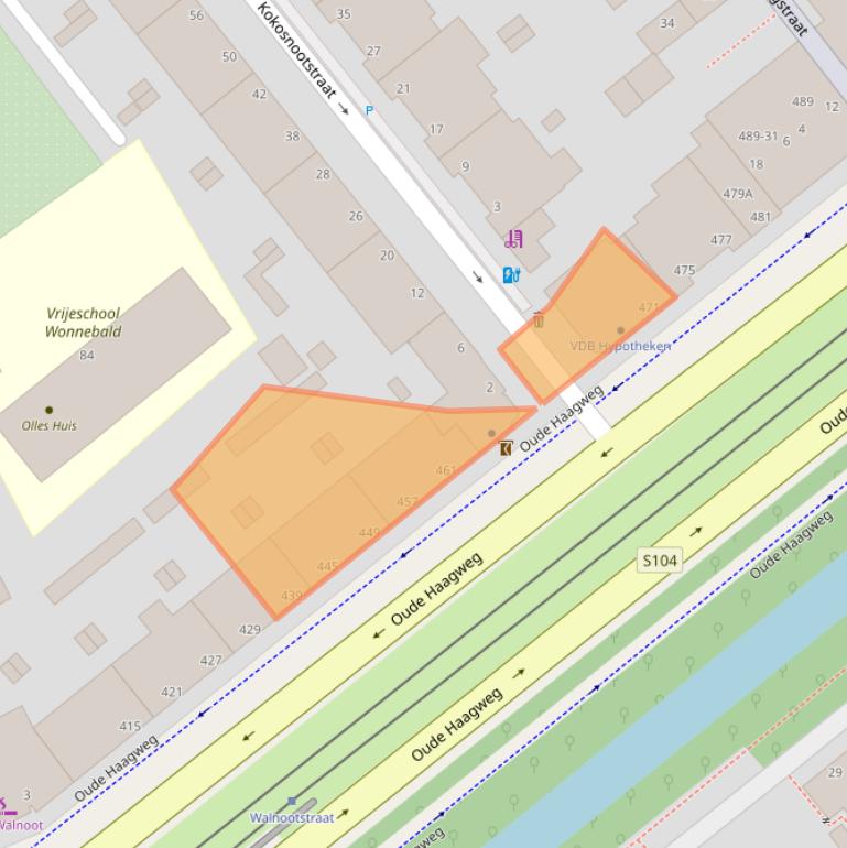 Kaart van postcodegebied 2552GD.