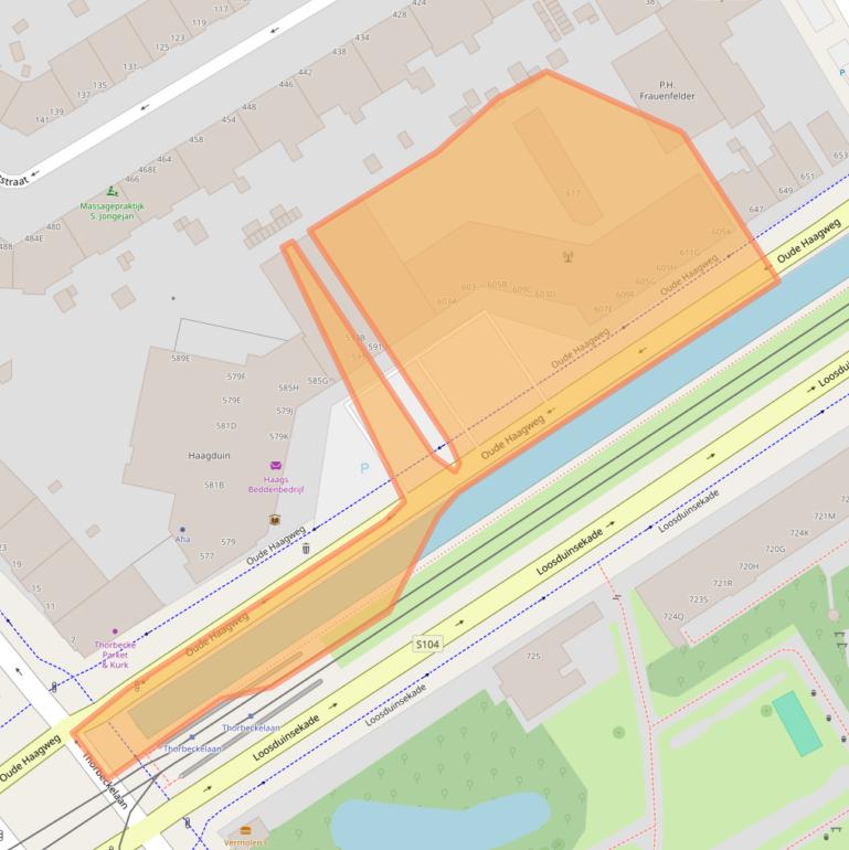 Kaart van postcodegebied 2552GK.