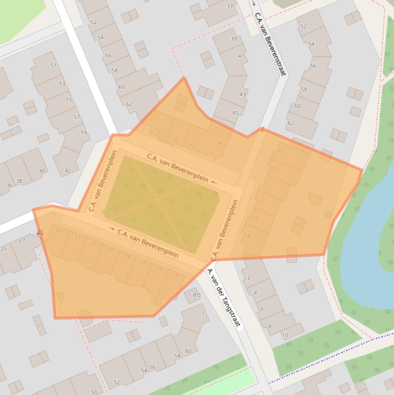 Kaart van postcodegebied 2552HT.