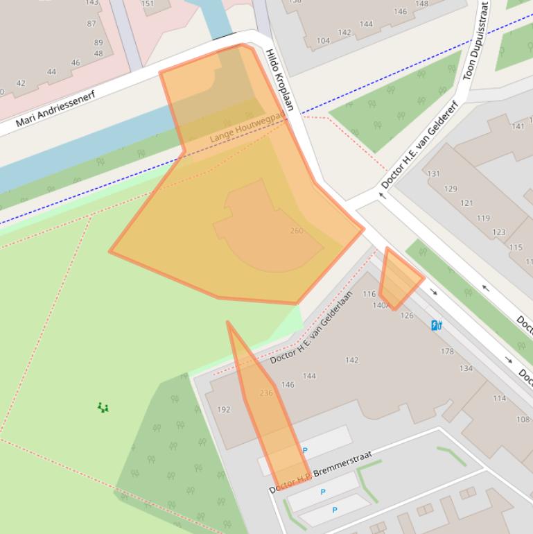 Kaart van postcodegebied 2552KW.