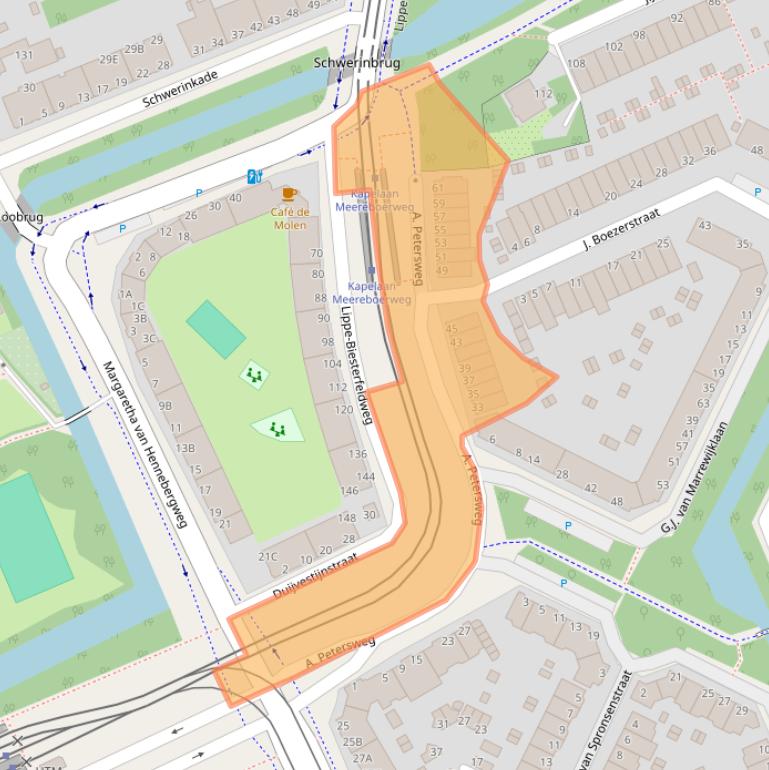 Kaart van postcodegebied 2552KZ.