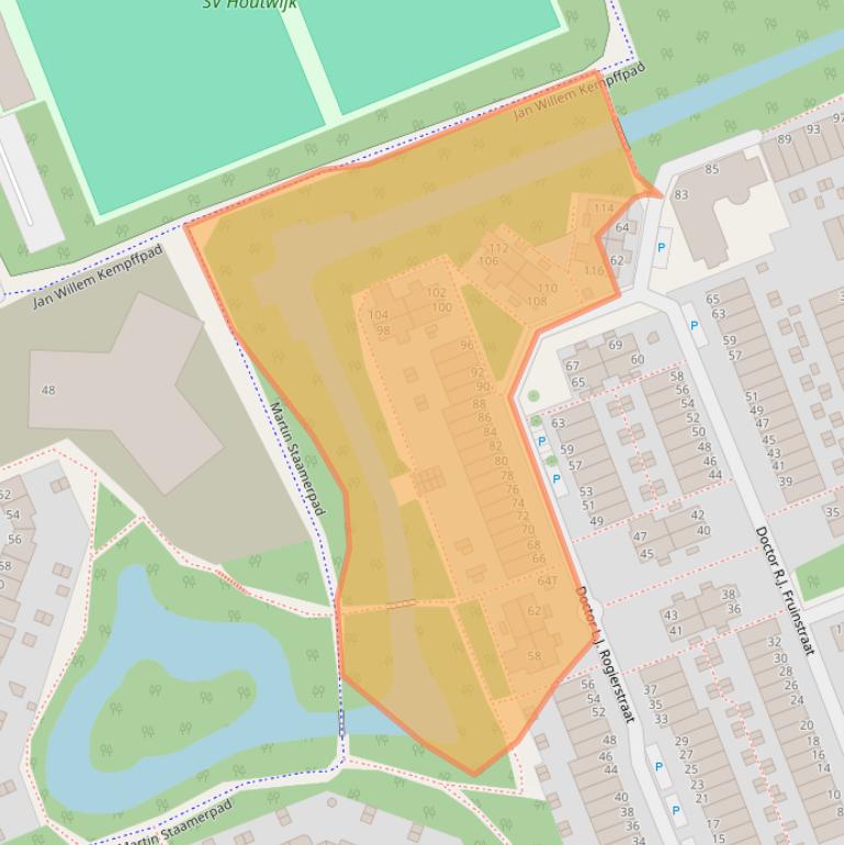 Kaart van postcodegebied 2552LB.