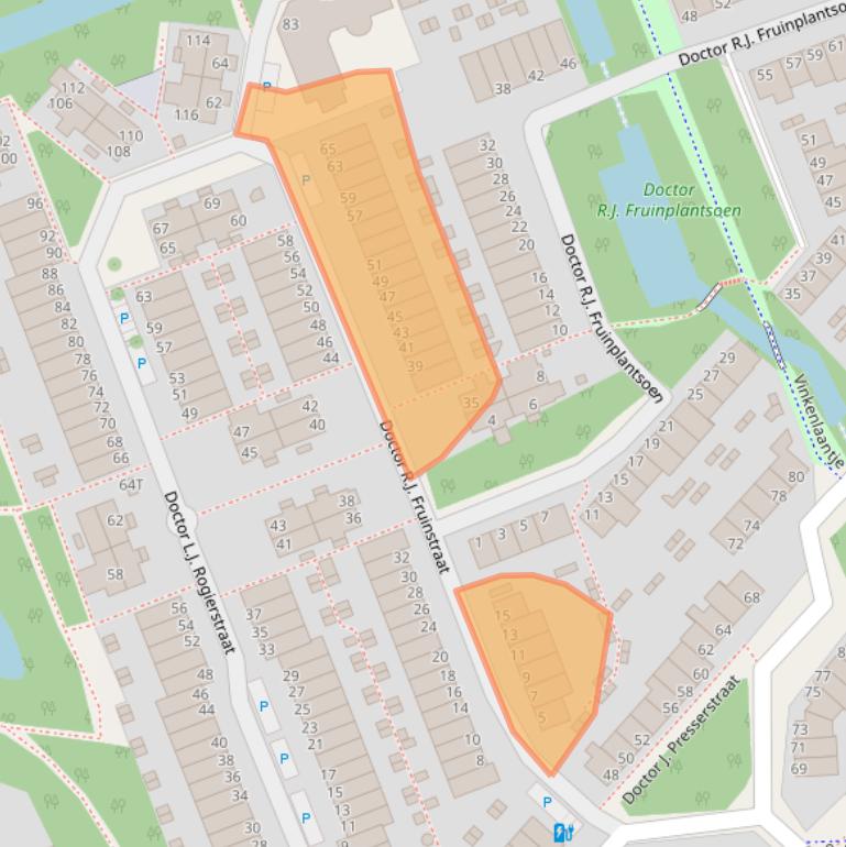 Kaart van postcodegebied 2552LE.