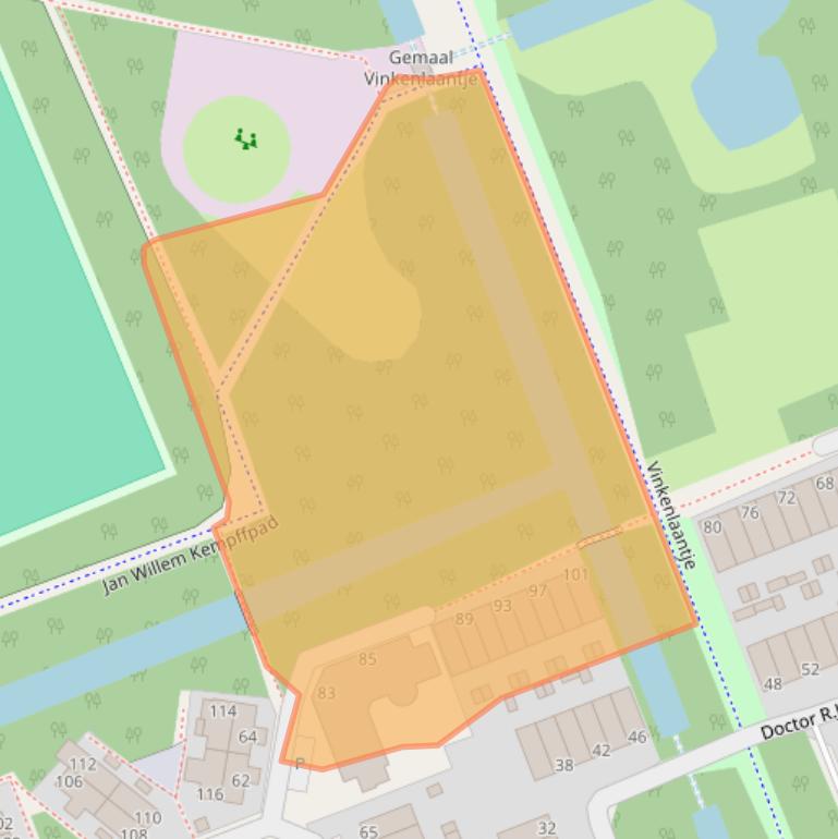 Kaart van postcodegebied 2552LG.