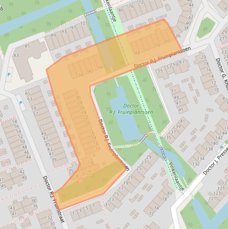 Kaart van postcodegebied 2552LH.