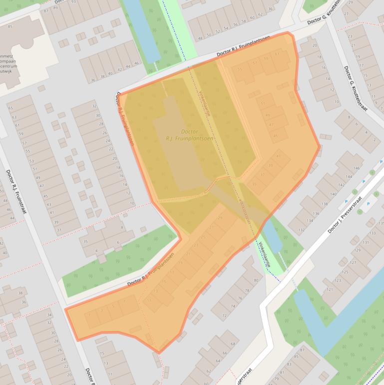 Kaart van postcodegebied 2552LJ.