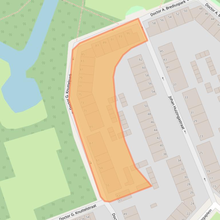 Kaart van postcodegebied 2552LK.