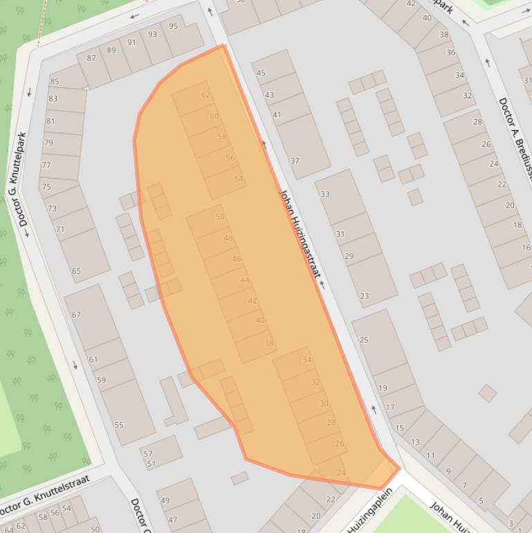 Kaart van postcodegebied 2552MA.