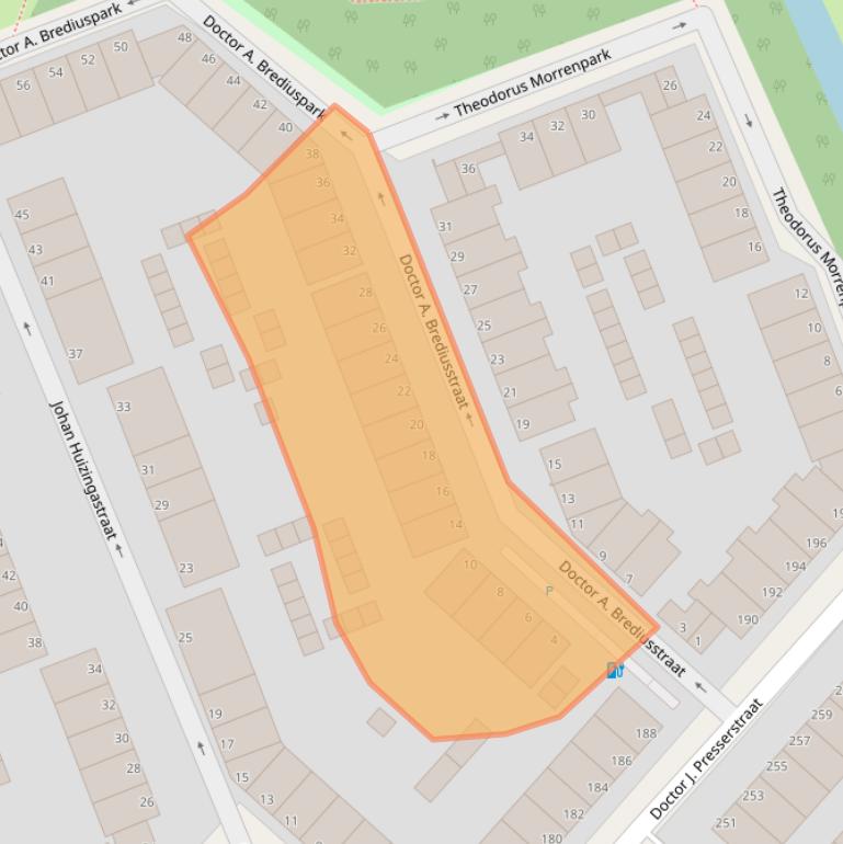 Kaart van postcodegebied 2552MD.