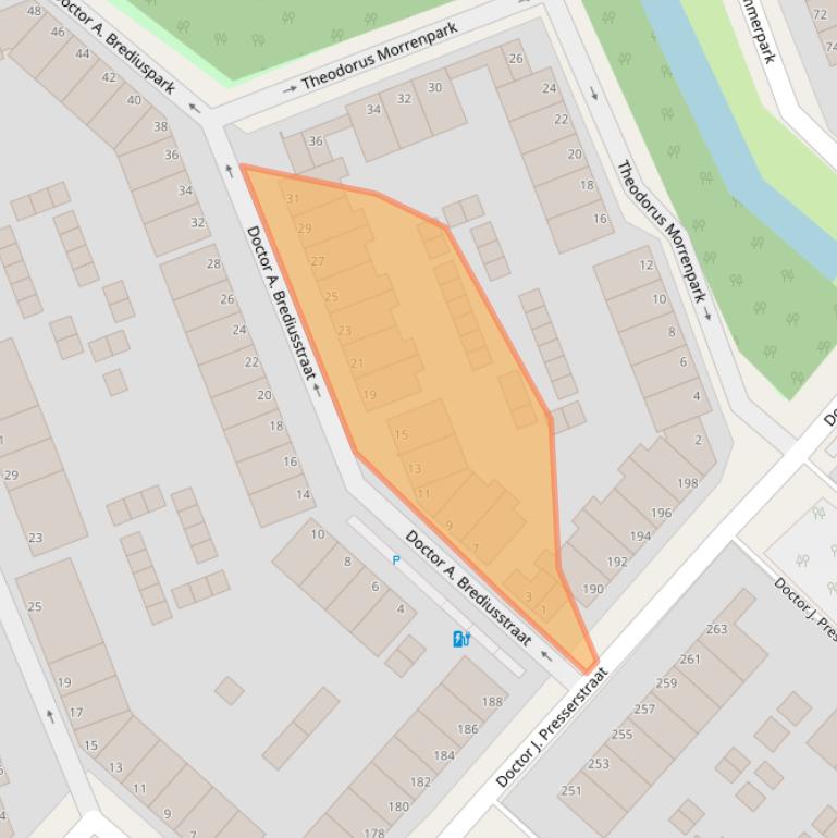 Kaart van postcodegebied 2552ME.