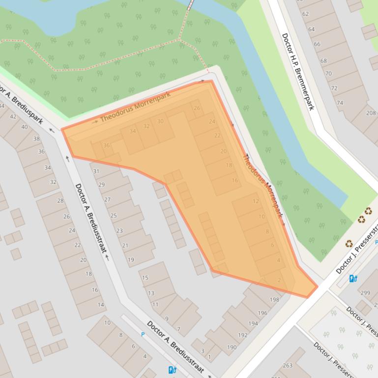 Kaart van postcodegebied 2552MG.