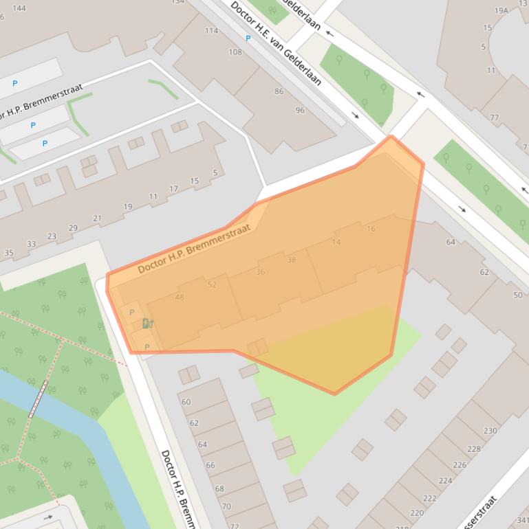 Kaart van postcodegebied 2552MJ.