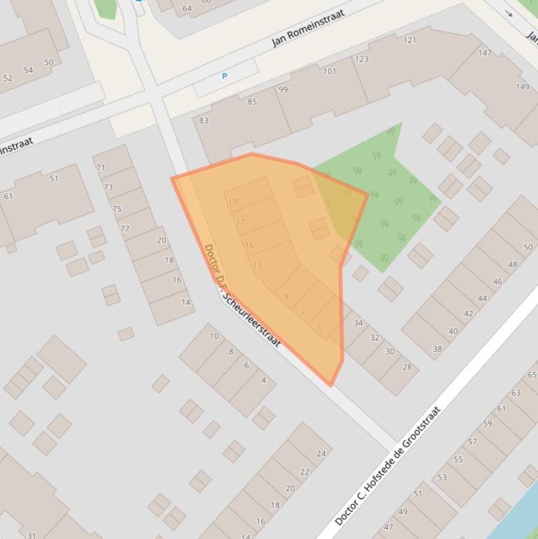 Kaart van postcodegebied 2552MR.