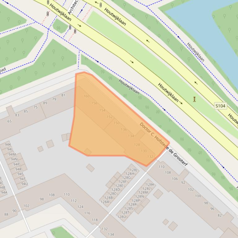 Kaart van postcodegebied 2552MT.